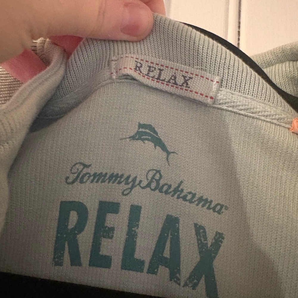 Tommy Bahama Sage Relax Quarter Zip Pullover Sweatshirt Size Mens Large - Picture 5 of 9